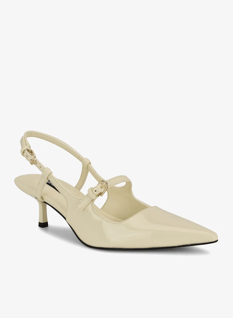 ناين ويست حذاء بكعب متوسط بحزام خلفي